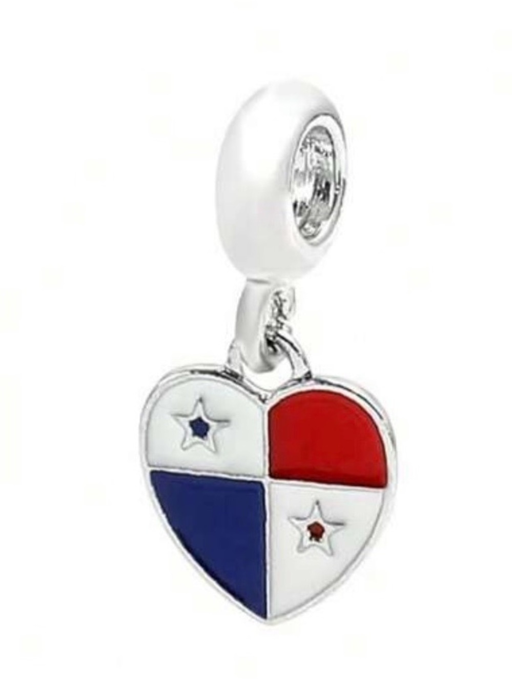 Panama Flag Heart Dangle Charm European Bracelets Necklace Pendent  NEW